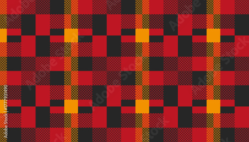 Scottish tartan. Geometric complex pattern with a mesh structure