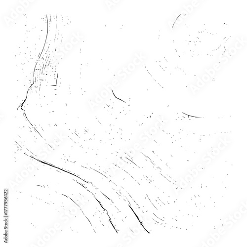 Distressed grunge texture vector background for graphic design and overlay effects with scratchy lines and marks