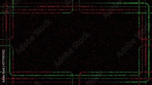 Abstract led flashing lights panel backdrop set, Christmas border frames, seamless loop video animation. Bulb, lamps, wall of lights motion graphics.