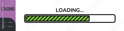 Loading bar. Loading or Installing process. Load sign. System software update and upgrade. Vector loading bar progress icons. Download progress. Color set icons. Vector illustration