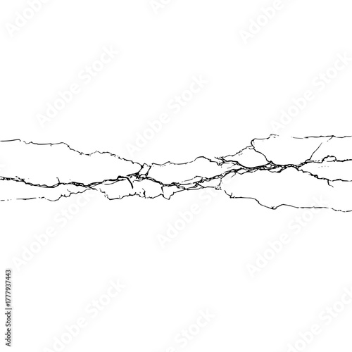 Isolated cracked surface texture vector illustration for background and design element use 100 character