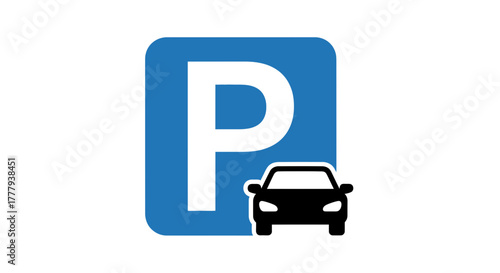Car Parking Area Sign Vector Icon: Free Download