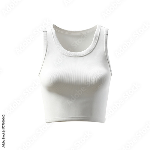 Classic White Ribbed Crop Top for Casual and Stylish Outfits in Summer