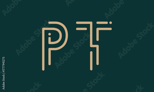PT P pt initial logo | initial based abstract modern minimal creative logo, vector template image. luxury logotype logo, real estate homie logo. typography logo. initials logo