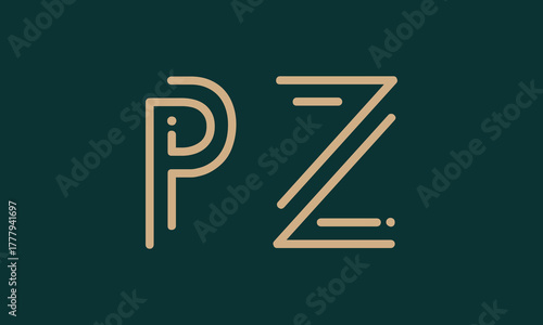 PZ P pz initial logo | initial based abstract modern minimal creative logo, vector template image. luxury logotype logo, real estate homie logo. typography logo. initials logo