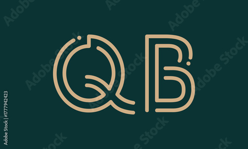 QB Q qb initial logo | initial based abstract modern minimal creative logo, vector template image. luxury logotype logo, real estate homie logo. typography logo. initials logo