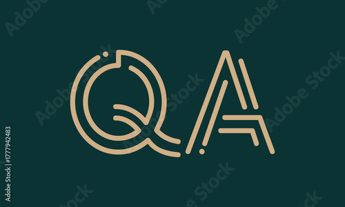 QA Q qa initial logo | initial based abstract modern minimal creative logo, vector template image. luxury logotype logo, real estate homie logo. typography logo. initials logo