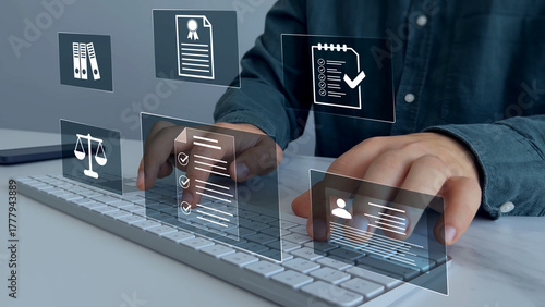 Картината върху платно Regulations, law, standards and requirements