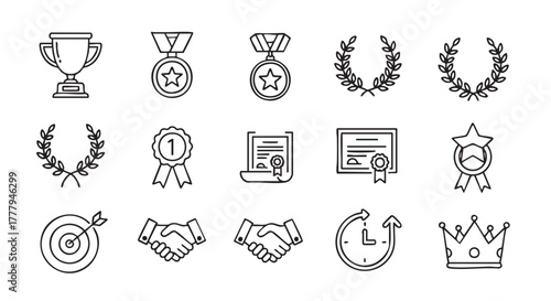 Vector illustration representing success and achievement in business and sports