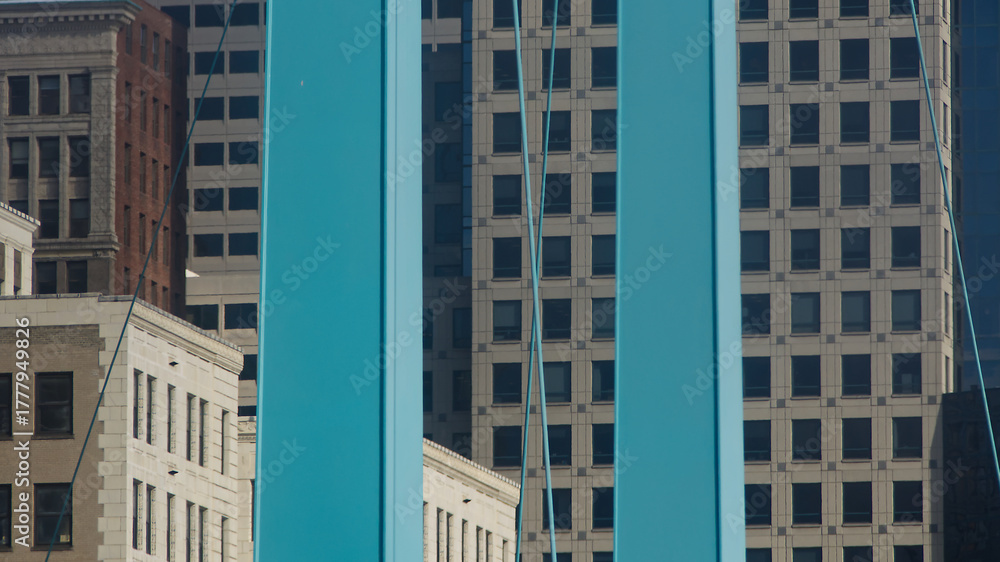 Fototapeta premium Urban clustered geometry