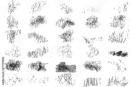 Set of Grunge Crack Textures Collection – Distressed Black and White Abstract Backgrounds