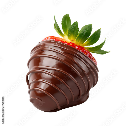 Chocolate Dipped Strawberries Served on a White Background for a Sweet Treat ...