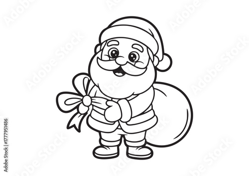 santa claus with a gift