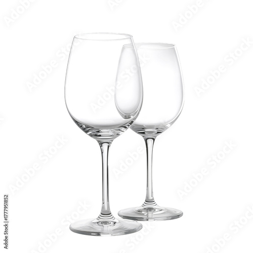 Elegant Glassware Set Placed on a Clean Table, Perfect for Hosting a Dinner P...