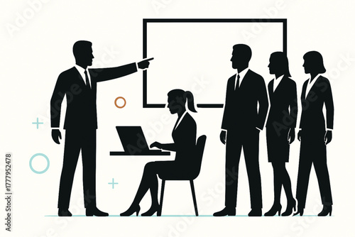 Global Remote Team Silhouettes