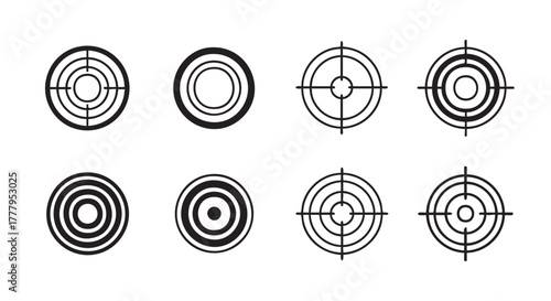 Four target icons for business goals or abstract designs vector art