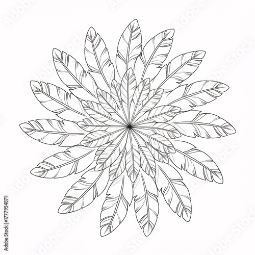 Mandala Coloring Page Clean Line Art