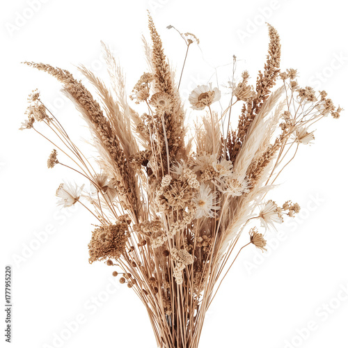 Dried Flowers Arranged in a Beautiful Bouquet for Home Decor and Special Occa...