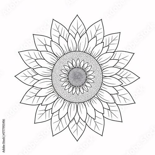 Mandala Coloring Page Clean Line Art