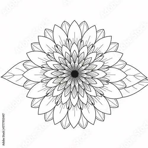 Mandala Coloring Page Clean Line Art