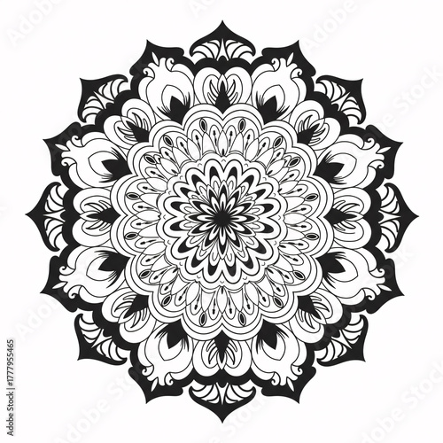 Mandala Coloring Page Clean Line Art