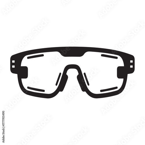Protective eyewear isolated on white background for safety and eye protection