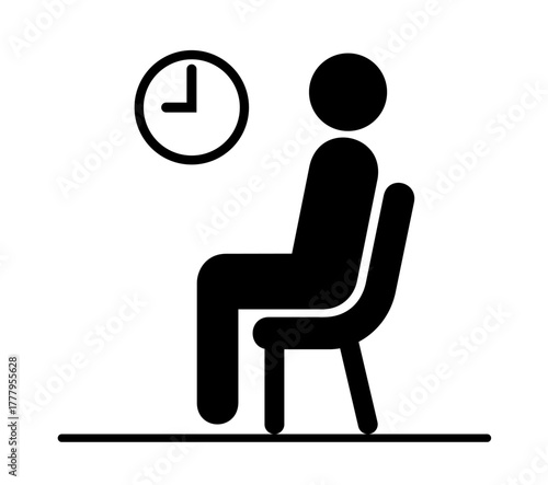 waiting with person icon