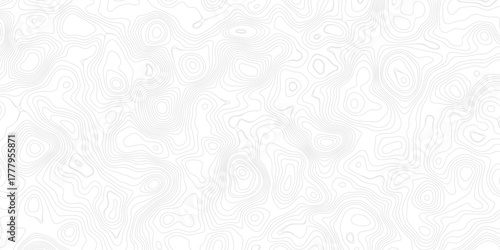 Abstract elevation map pattern with smooth flowing contour lines on a white surface, giving a sense of terrain depth and organic movement, ideal for minimalist art or tech design.