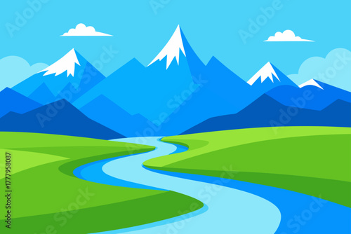 Landscape with river view