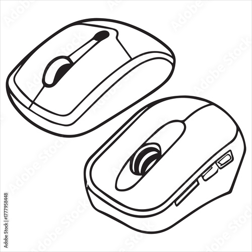 computer mouse icon set vector