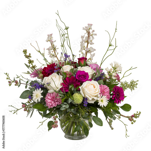 Colorful Flower Arrangement in a Decorative Vase With Roses and Daisies at a ...