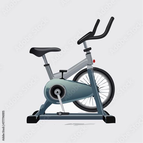 Joli vélo d'appartement, isolé sur fond blanc, sport, fitness