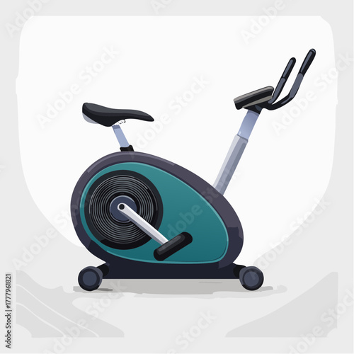 Joli vélo d'appartement, isolé sur fond blanc, sport, fitness