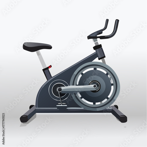 Joli vélo d'appartement, isolé sur fond blanc, sport, fitness