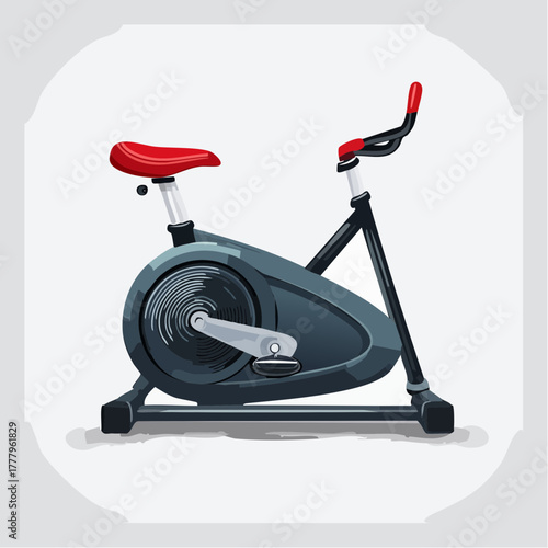 Joli vélo d'appartement, isolé sur fond blanc, sport, fitness