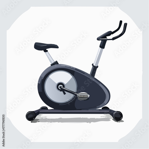 Joli vélo d'appartement, isolé sur fond blanc, sport, fitness