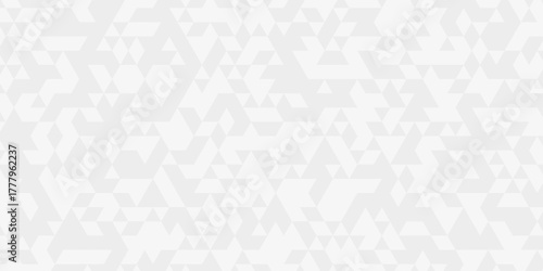 White triangular mosaic backdrop. Polygonal mosaic abstract banner background. Seamless modern pattern. 