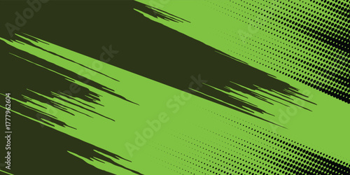 green color pattern gradient grunge texture background. Dots pop art comics sport style vector illustration Abstract background dark green with modern corporate concept