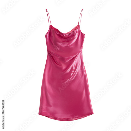 Stylish Pink Satin Dress Perfect for Summer Parties and Casual Outings