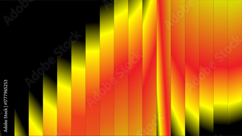 Vibrant abstract background with vertical color gradient stripes and wavy patterns.