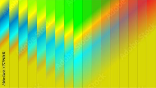 Vibrant abstract background with vertical color gradient stripes and wavy patterns.