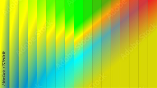 Vibrant abstract background with vertical color gradient stripes and wavy patterns.