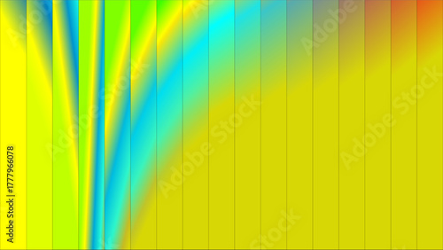 Vibrant abstract background with vertical color gradient stripes and wavy patterns.