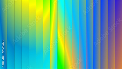 Abstract background with vibrant vertical stripes in a colorful gradient from yellow to blue.