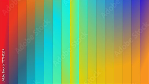 Vibrant abstract background with vertical color gradient stripes and wavy patterns.