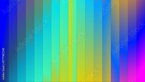 Vibrant abstract background with vertical color gradient stripes and wavy patterns.
