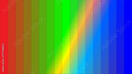 A gradient of colors from red to blue, with green and yellow in between.