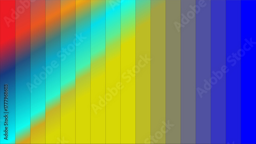 Abstract background of vertical stripes with a vibrant diagonal color gradient from red to blue.