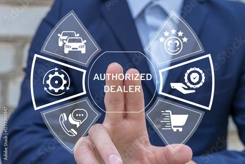 Photos Authorized Dealer Trusted Supplier Validated Distributor Business Concept