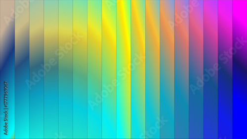 Abstract vertical stripes with a gradient of colors from blue to pink.